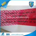 made in china wholesale custom paper VOID warranty seal sticker printing label warranty sticker void with private design